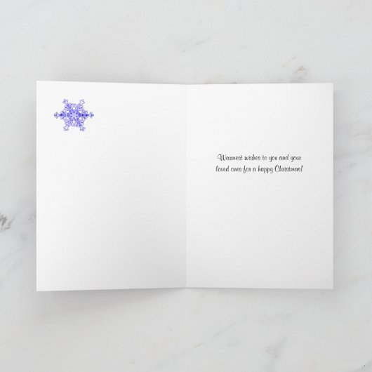 Kerstmis voor Herenkapper, het Kant van de Bomen Feestdagen Kaart (Binnen)