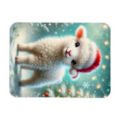 Kerstmis voor het eerste van een lammetje magneet (Horizontaal)