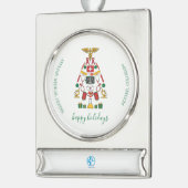 Kerstmis voor het medisch centrum van het bedrijf  verzilverd banner ornament (Links)