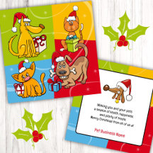 Kerstmis voor huisdierenbedrijven Hond Kat 