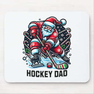 Kerstmis voor ijshockeypapa en sport en feestdagen muismat
