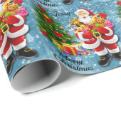 Kerstmis voor jonge kinderen, kerstcadeautjes, naa cadeaupapier (Rol Hoek)