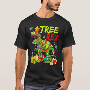 Kerstmis voor jongens kerstboom T-Rex dinosaurus K T-shirt