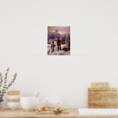 Kerstmis voor Kerst Franz Krüger Kerstboom Sneeuw Poster (Keuken)