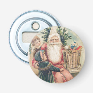 Kerstmis voor kerstmis button flesopener