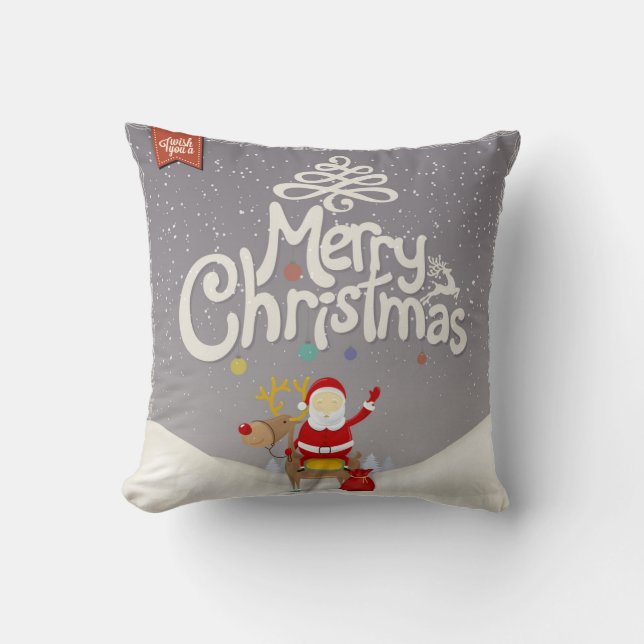 Kerstmis voor Kerstmis en rendieren Kussen (Voorkant)