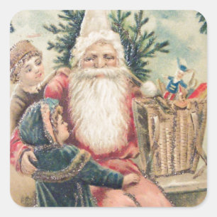 Kerstmis voor kerstmis vierkante sticker