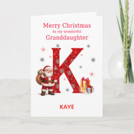 Kerstmis voor kleindochter Voeg een naam toe  Feestdagen Kaart