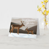 Kerstmis voor kleinzoon Herten in een winterlandsc Kaart (Gele Bloem)