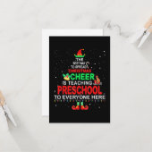 Kerstmis voor kleuterleidster kaart (Voorkant / Achterkant in situ)