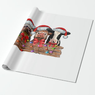 Kerstmis voor koeien cadeaupapier