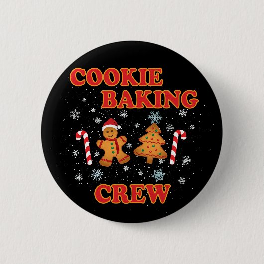 Kerstmis voor koekjesbakkerij ronde button 5,7 cm (Voorkant)