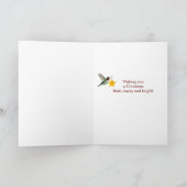 Kerstmis voor kolibries feestdagen kaart (Binnen)
