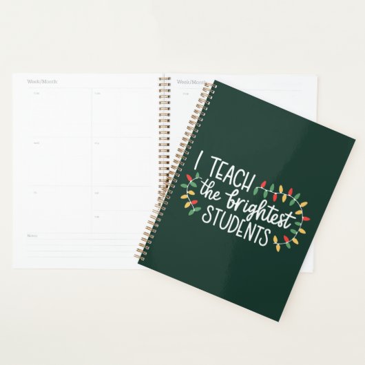 Kerstmis voor leraren Ik leer de slimste studenten Planner (Display)