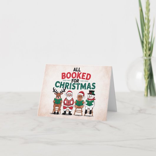 Kerstmis voor lezers kaart (Voorkant)