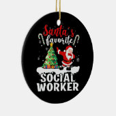Kerstmis voor maatschappelijk werkers keramisch ornament (Rechts)