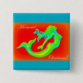 kerstmis voor maid vierkante button 5,1 cm (Voorkant)