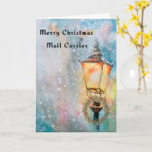 Kerstmis voor Mail Carrier, Northern Style Kaart (Gele Bloem)