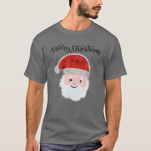 Kerstmis voor meisjes en jongens die de sequin-ker t-shirt (Voorkant)