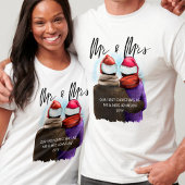 Kerstmis voor meneer en mevrouw Script-koppels T-shirt