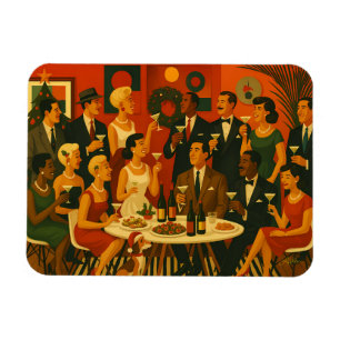 Kerstmis voor Mid Century Modern Martini-intellect Magneet