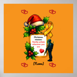 Kerstmis voor militairen en familie - Christus Poster