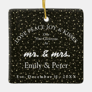 Kerstmis voor Mr & Mrs Getrouwd Keramisch Ornament