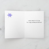 Kerstmis voor Neef & haar Sneeuwvlokken van Feestdagen Kaart (Binnen)