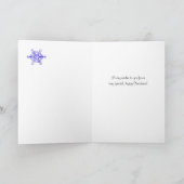 Kerstmis voor Neef - Sneeuwvlokken, Sparren Feestdagen Kaart (Binnen)