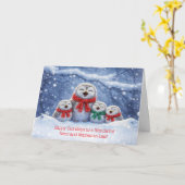 Kerstmis voor nicht en zwager kaart (Gele Bloem)