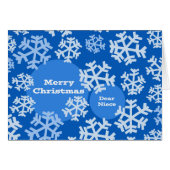 Kerstmis voor Niece, Snowflakes Modern Design (Voorkant Horizontaal)