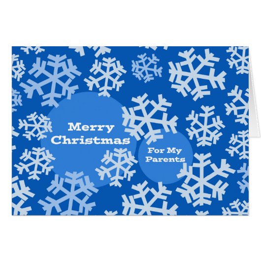 Kerstmis voor ouders, Snowflake Design, Modern (Voorkant Horizontaal)