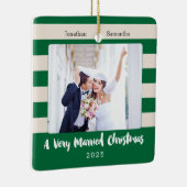 Kerstmis voor Passen getrouwd, foto Keramisch Ornament (Rechts)