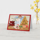 Kerstmis voor Pet Groomer met Lab Kaart (Gele Bloem)