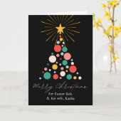 Kerstmis voor predikant en zijn vrouw met kerstboo kaart (Gele Bloem)