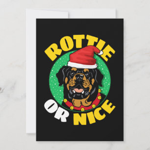 Kerstmis voor Rottie of Nice Rottweiler Feestdagenkaart