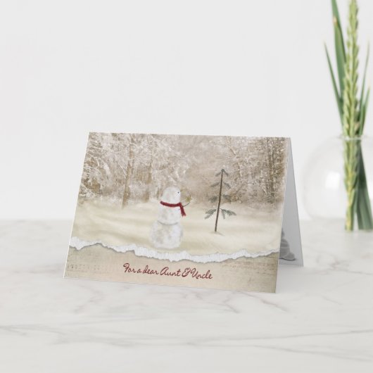 Kerstmis voor tante en Oom Feestdagen Kaart (Voorkant)