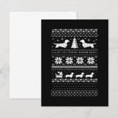 Kerstmis voor Teckel Notitiekaartje (Voorkant / Achterkant)