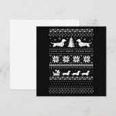 Kerstmis voor teckelhonden notitiekaartje (Voorkant / Achterkant)