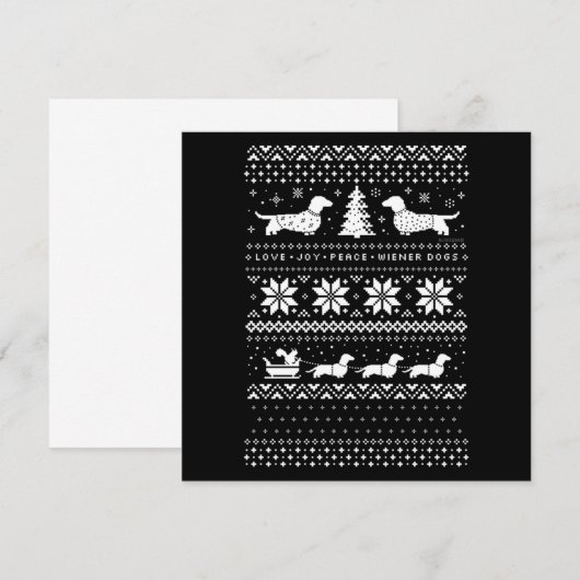 Kerstmis voor teckelhonden notitiekaartje (Voorkant / Achterkant)