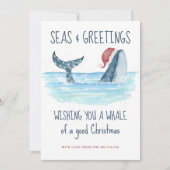 Kerstmis voor walviskerstkerstkerstkerstkerstmis e feestdagenkaart (Voorkant)
