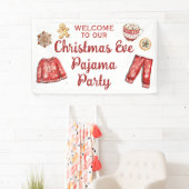 Kerstmis Vooravond Koekjes Heet Chocolademelk Pyja Spandoek (Insitu)