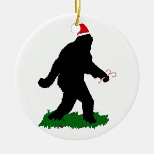 Kerstmis voorbij, Squatchen voorbij Keramisch Ornament (Voorkant)