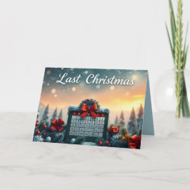 Kerstmis vorig jaar feestdagen kaart