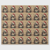 Kerstmis vorstelijke Siamese kat, Kerstmis Santa K Cadeaupapier (Vlak)
