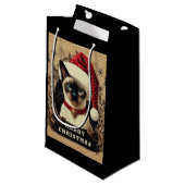 Kerstmis vorstelijke Siamese kat, Kerstmis Santa K Klein Cadeauzakje (Voorkant Gekanteld)
