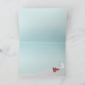 Kerstmis, vos, stad, gezinsvakantiekaart feestdagen kaart (Binnen)