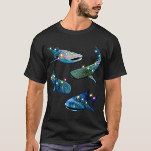 Kerstmis Vos Voor Boom Lichten Kerstman Hoed T-shirt