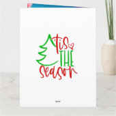 Kerstmis Vouwbare Wenskaart Kaart (Achterkant)