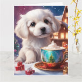 Kerstmis Vouwbare Wenskaart Kaart (Gele Bloem)